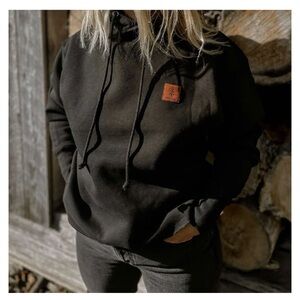 Women’s Heavyweight Black Boxy Hoodie